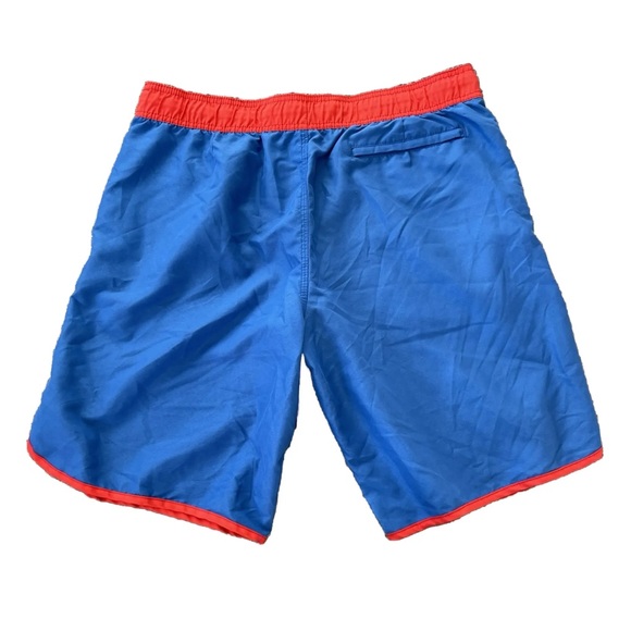 EUC DC Comics Superman Swim Trunks Basket Mesh 3 Pocket | Blue Red | Men’s Large - Picture 2 of 13